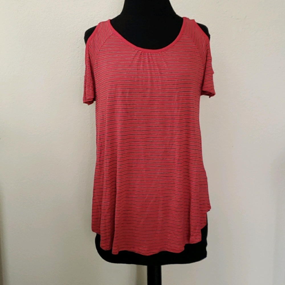 Jasmine + Juliana Red Striped Top